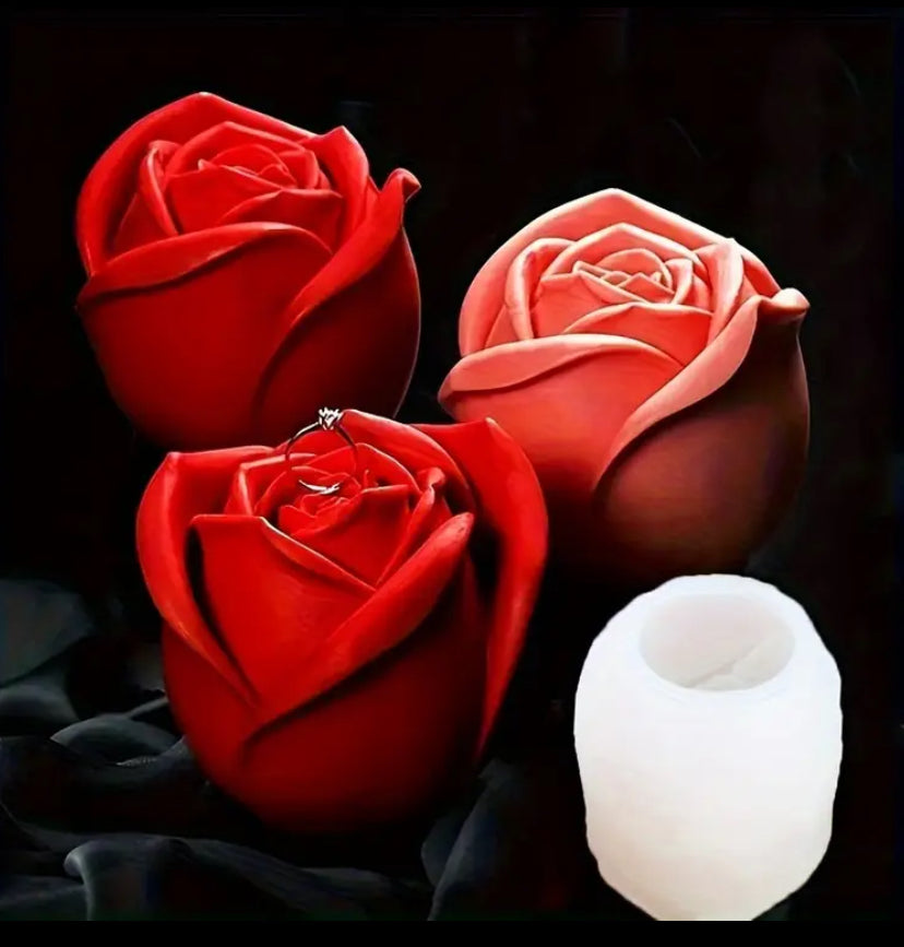 Molde de rosa grande. Ideal para trabajos con velas y jabones. Velas, jabones.