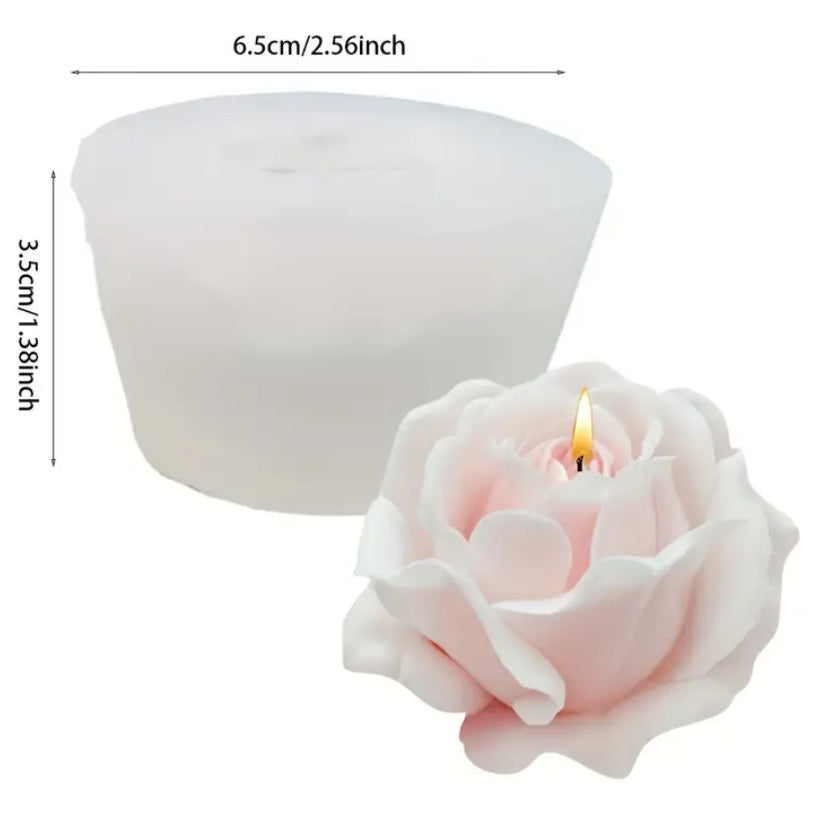 Molde de rosa para velas. Molde de silicona ideal para trabajos con velas y jabones.