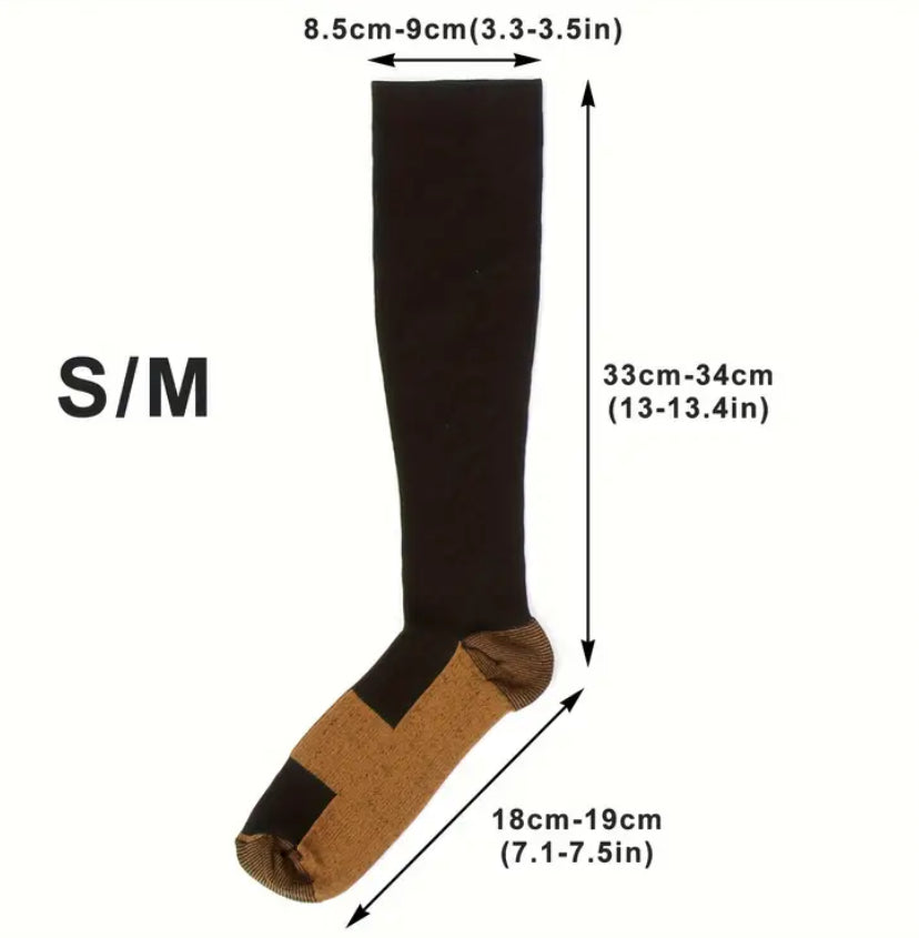 Medias para compresión. Ideal para hombres y mujeres. Cuidado personal.
