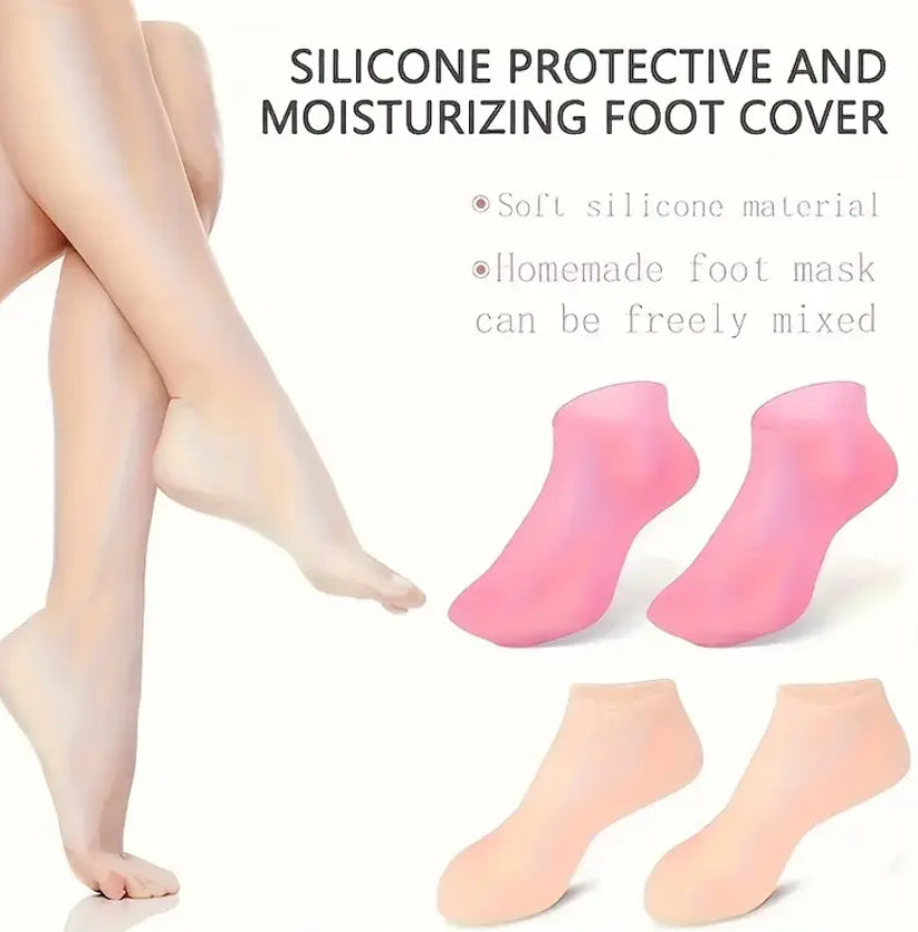 Medias de silicona para el cuidado de los pies. Cuidado personal.