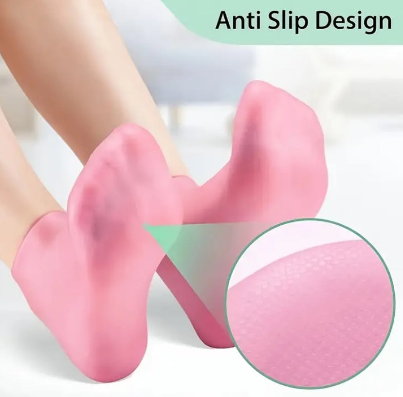 Medias de silicona para el cuidado de los pies. Cuidado personal.