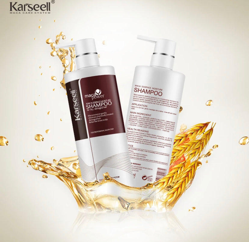 Shampoo hidratante natural orgánico para reparación del cabello, KARSEELL ORIGINAL 500ml. Cuidado personal