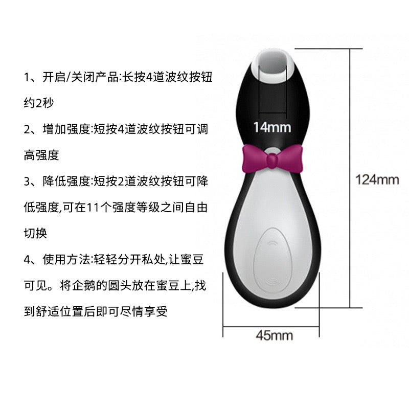 Satisfyer Penguin Succionador De Clitoris Vagina Punto G. Adultos