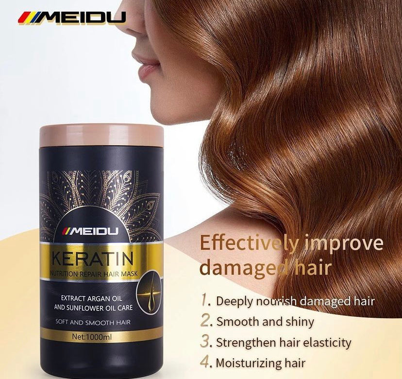 Mascarilla de keratina marca Meidu. Cuidado personal