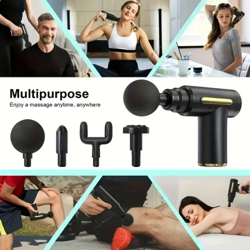 Pistola de masaje portátil. Cuidado personal.