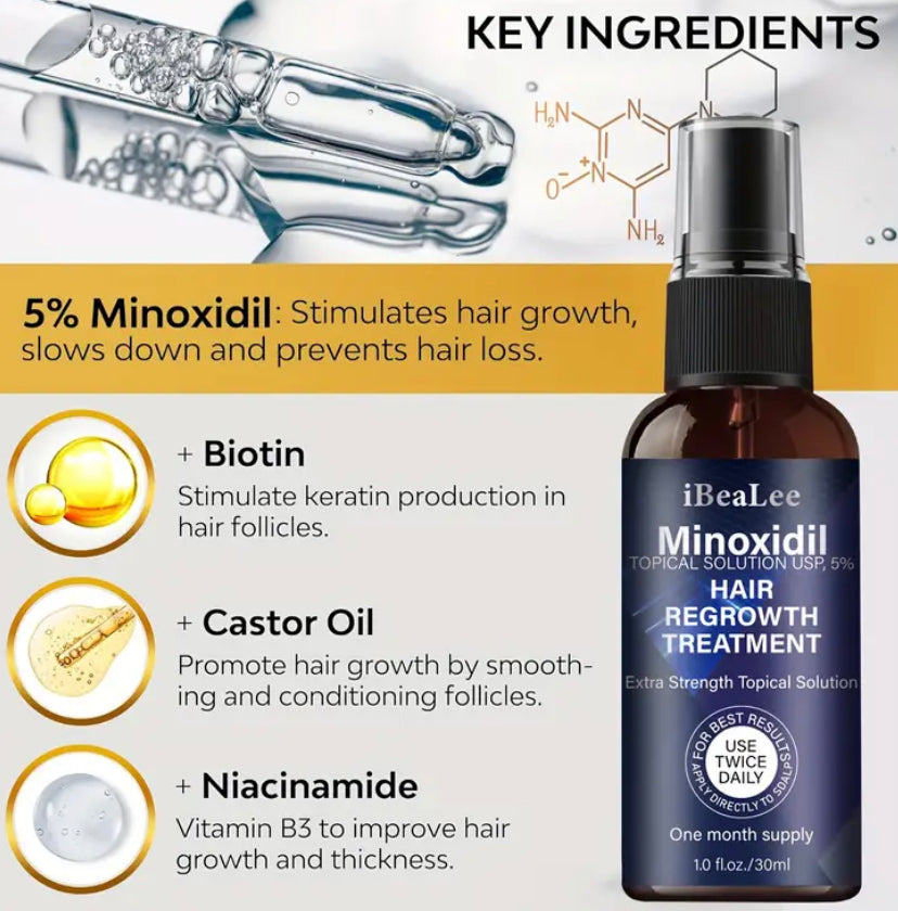 Minoxidil. Crecimiento para el cabello. Cuidado personal