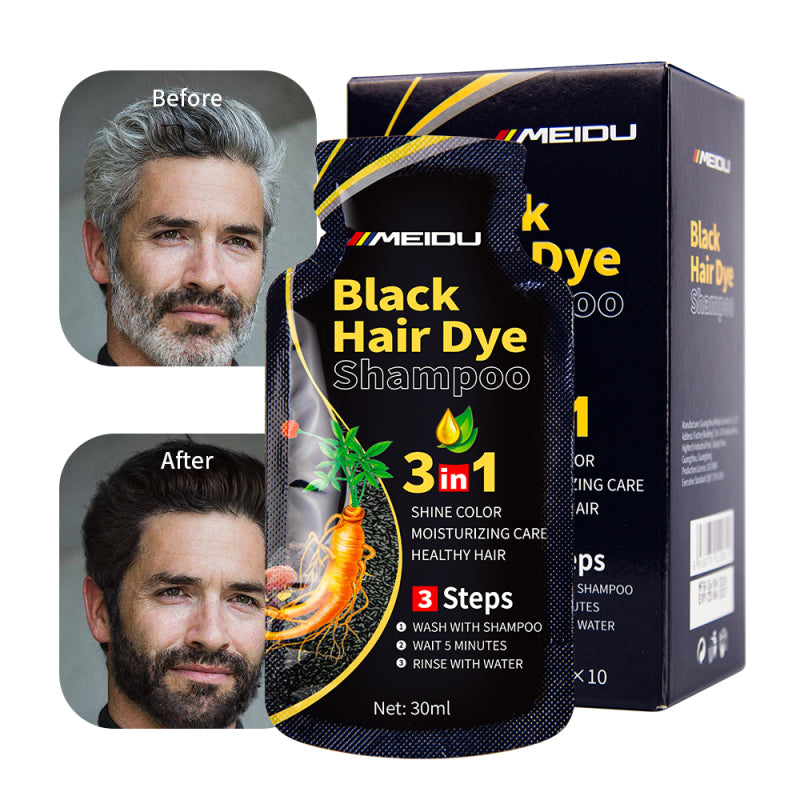 Sachet sobre tinte cubre canas marca Meidu 30 ML. Cuidado personal.