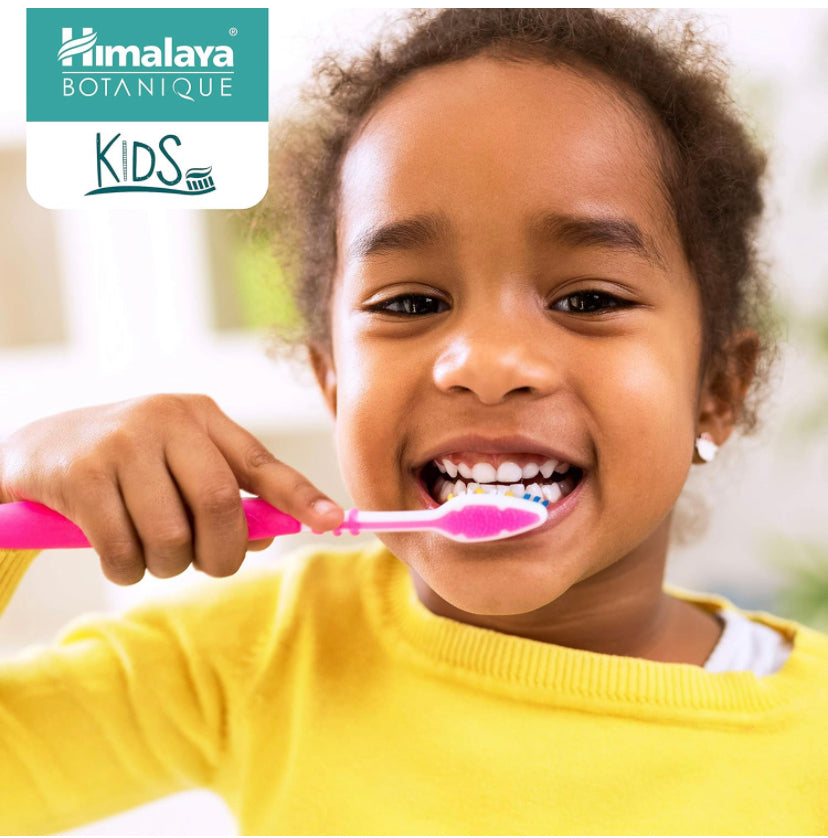 Crema dental si fluor para niños marca Himalaya. 113g Cuidado personal.