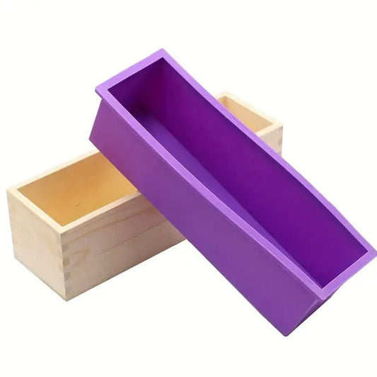 Molde rectangular para elaborar jabones. Jabón