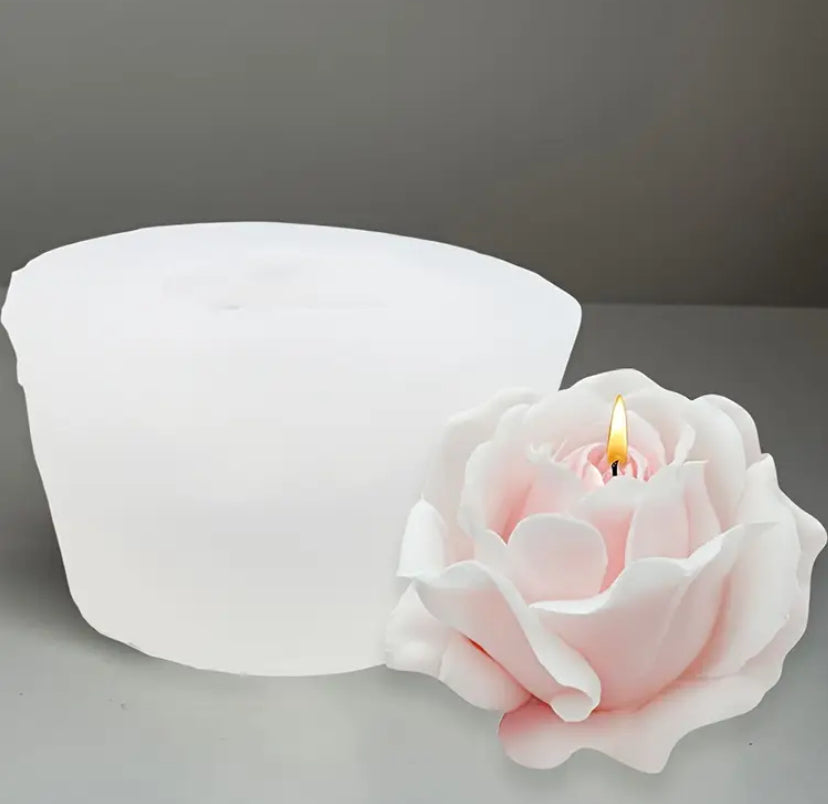 Molde de rosa para velas. Molde de silicona ideal para trabajos con velas y jabones.