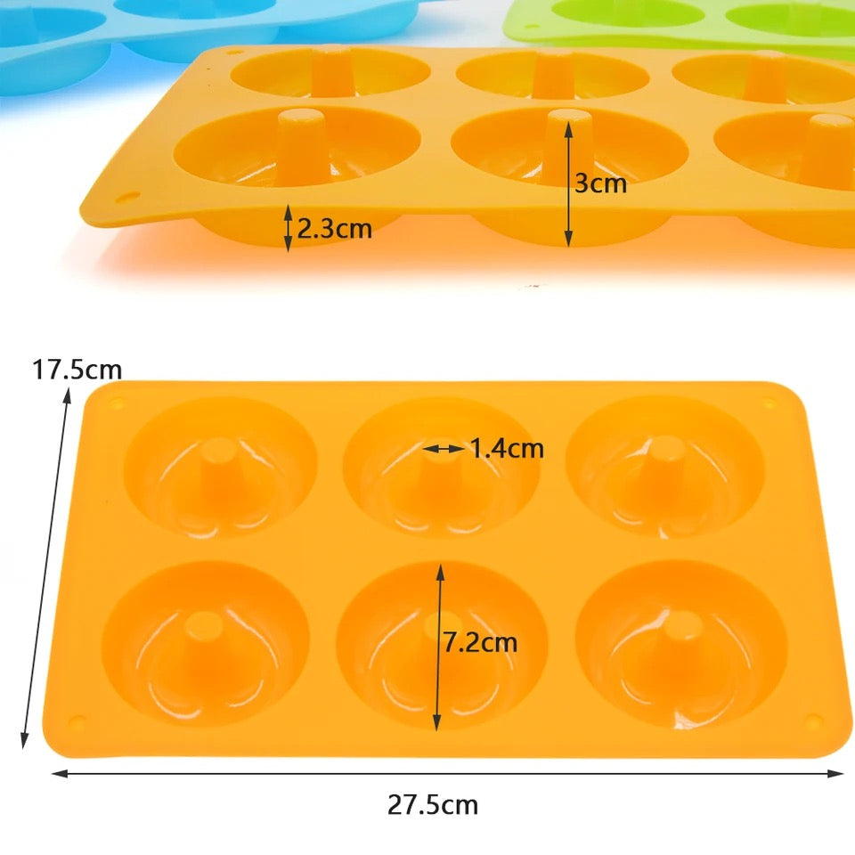 Molde para Donas de 6 cavidades. Ideal para reposteria