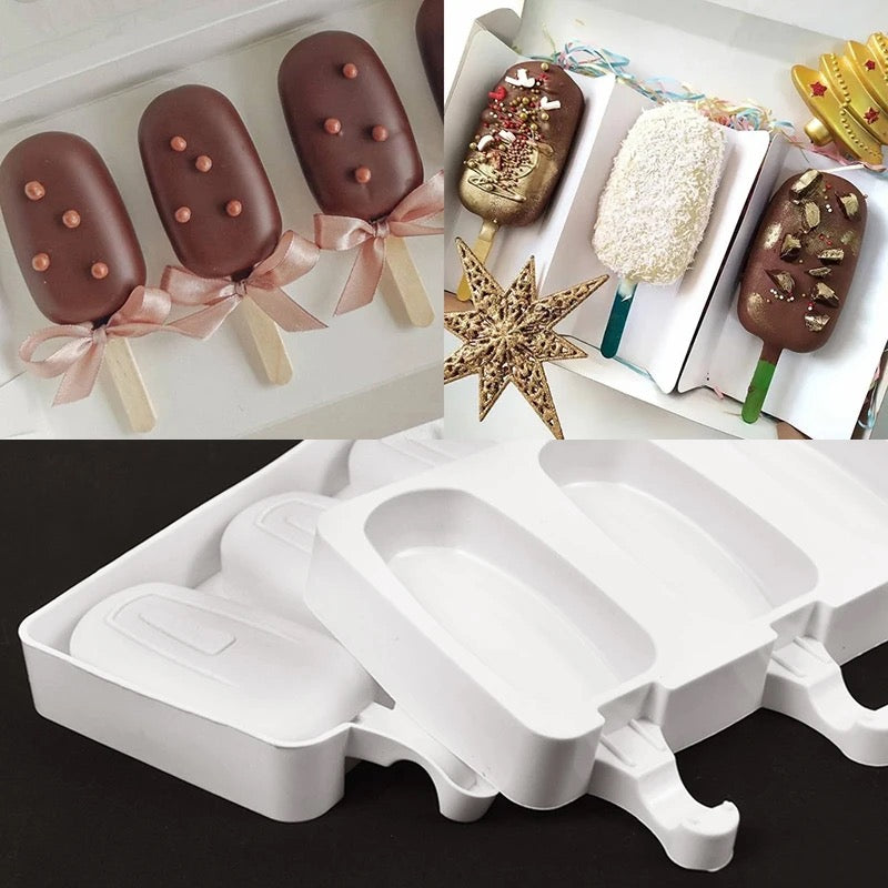 Molde para helados tipo magnum modelo pequeño. Ideal para helados, mesas de postres y reposteria