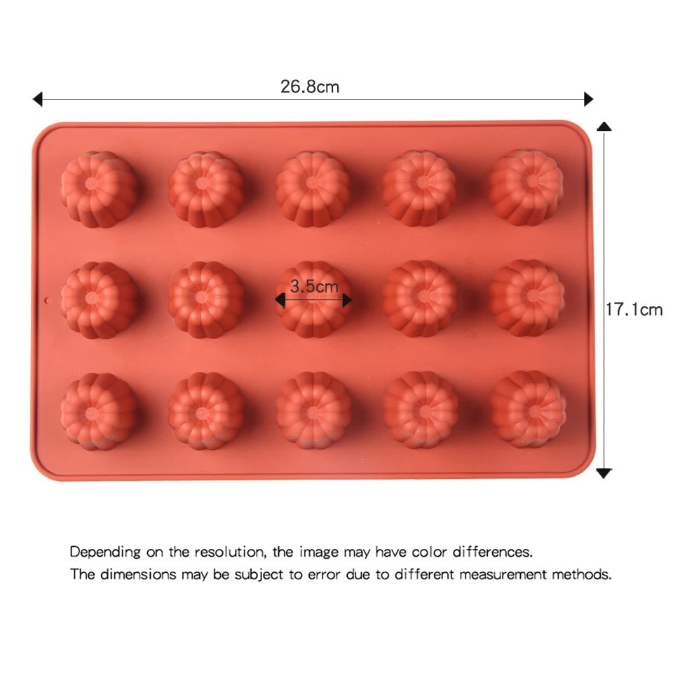 Molde cannelle de 15 cavidades para repostería Gourmet. Reposteria